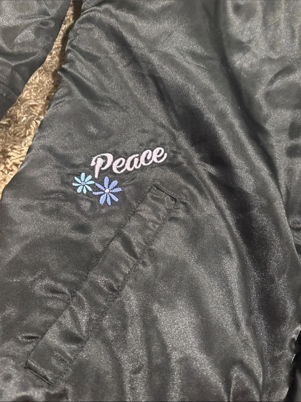 Justice Black Peace Love jacket 20